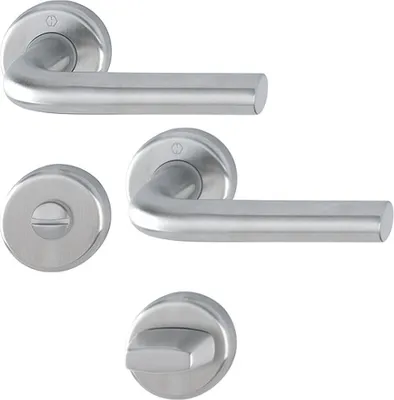 Produktbild von Hoppe Essen Rosettengarnitur F69 Edelstahl matt E1555Z/17KV/17KVS, Bad WC