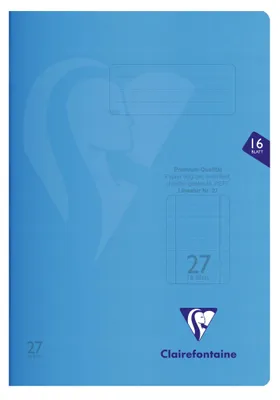 Produktbild von Clairefontaine S'coolbook A4 Lin. 27 blau 16BL