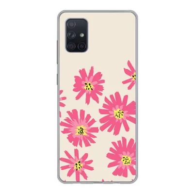 Produktbild von MuchoWow® Handyhülle Schutzhülle Hülle für Samsung Galaxy A71 Blumen - Muster - Minimalismus Silikon Softcase Handy Hülle - Kartenbesitzer