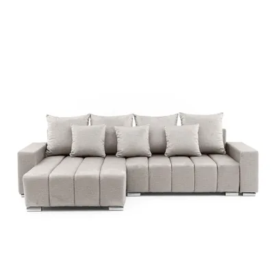 Produktbild von MUFFO Ecksofa PIANO L-Form Links mit Schlaffunktion 137x234 Velours Beige