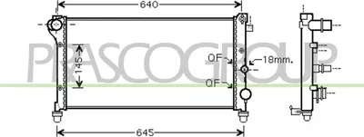 Produktbild von PRASCO FT122R003 Kühler Wasserkühler Motorkühler für FIAT PANDA (169) PANDA Van (169)
