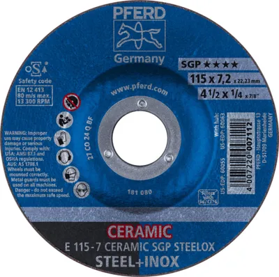 Immagine prodotto di Disco abrasivo a gomito CO24QSG 115x7,2mm PFERD