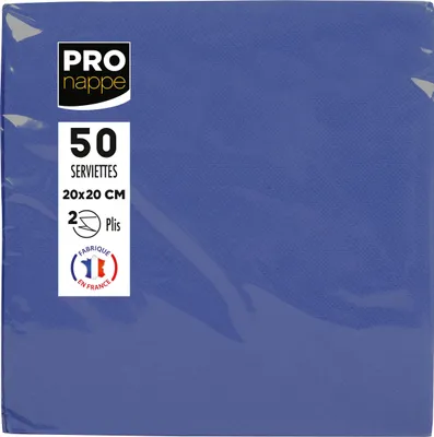 Produktbild von Pronappe 16x Pack 50 Cocktail-Servietten 2-lagig 20x20cm Marineblau SV622010I