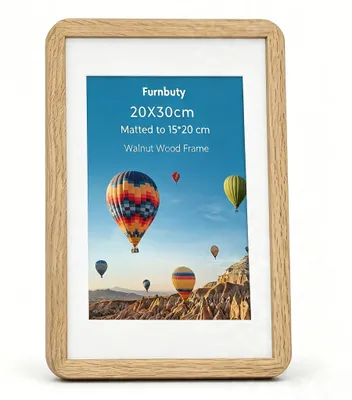 Immagine prodotto di Cornici in legno di quercia massello, 20 x 30 cm, con passepartout, ideali per la decorazione delle pareti