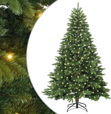 Image de vidaXL Sapin de Noël artificiel avec 300 LED Vert 180 cm PE et PVC