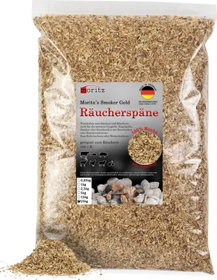 Produktbild von Moritz 25kg Räucherspäne Buche fein 0,75 -2 mm Räuchern I Kalträuchern von Fisch Fleisch Wurst Käse Gemüse auch für BBQ I Grill - Räuchermehl