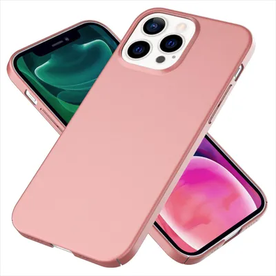Produktbild von NALIA 0,5mm Dünne Handy Hülle für iPhone 13 Pro, Matt Hard Case Cover Bumper Rose Gold