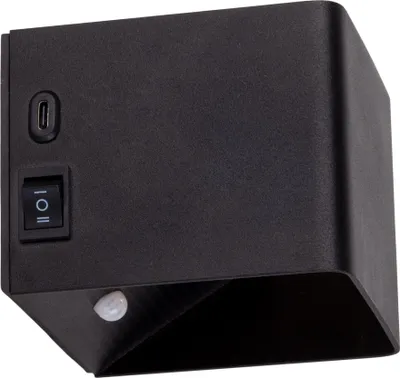 Produktbild von Näve Leuchten LED Wandleuchte CUBE mit LED Platine LED Wandleuchte CUBE mit LED Platine Wandleuchten - Akku-/Wandleuchte "CUBE" magnetisch L/B: 10 m schwarz, Wandlampe im Modern Style, ausMetall in schwarz, 8 cm hoch, Maße 10 x 10 cm, inkl. LED – Akkubetrieb – Bewegungsmelder – Kippschalter – USB Typ C