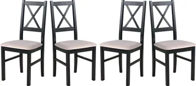 Image de Chaise de salle à manger - Set 4x Nilo 10, noir, paros 2