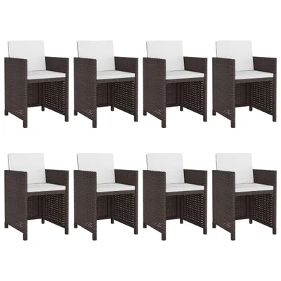 Produktbild von vidaXL Garten-Essgruppe 25-tlg. Braun Poly Rattan