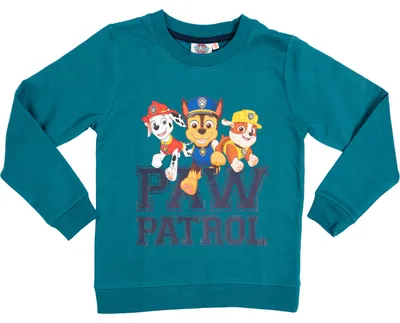 Produktbild von Paw Patrol - Pullover für Jungen Kinder Sweatshirt Rundhaltsausschnitt Türkis 86-92
