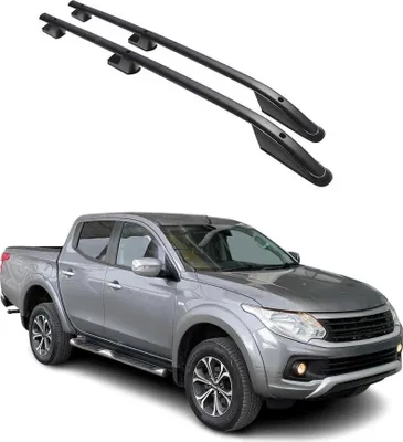 Obrázok produktu pre Podĺžne strešné nosiče pre Fiat Fullback 2015–2021, hliník, čierna farba
