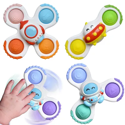 Zdjęcie produktu dla WOOPIE BABY Spinner Zabawka Sensoryczna Rakieta Kosmita Ufo 3 szt.