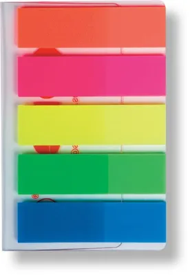 Obrázek produktu pro Kores záložky samolepicí 5 x 25 ks na klipu (45 x 12 mm)