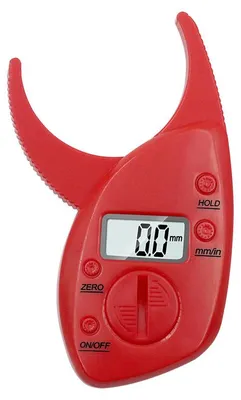 Obrázek produktu pro Příruční měřič podkožního tuku, lehký, pohodlná rukojeť, přesné měření, digitální, červený