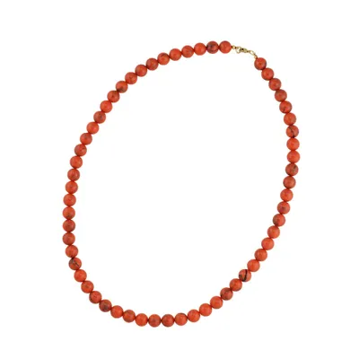 Produktbild von Kette 10mm Rundperle koralle-marmoriert