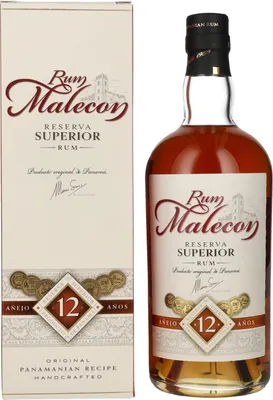 Image de Rum Malecon Añejo 12 Años Reserva Superior 40% Vol. 0,7l en boîte cadeau