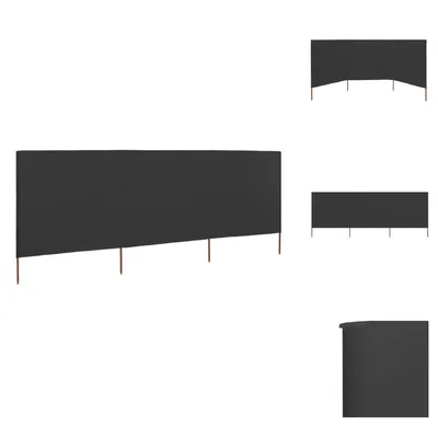 Zdjęcie produktu dla vidaXL 3-częściowy parawan z tkaniny 400 x 120 cm antracyt - Parasole i osłony przeciwsłoneczne