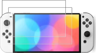 Zdjęcie produktu dla TechKidz, 2 szt. folii ochronnych do Nintendo Switch OLED, przezroczyste