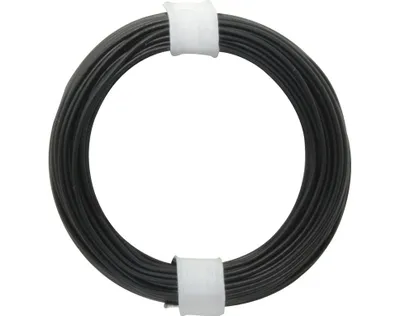 Obrázek produktu pro Měděný spínací vodič, izolovaný, ø0,5 mm, 10 m - Barva: černá
