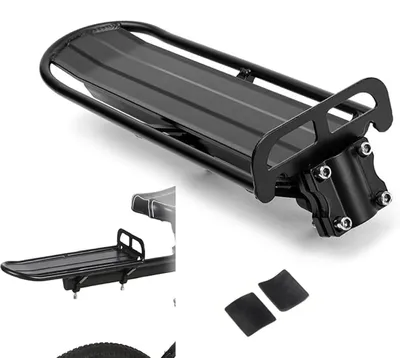 Produktbild von Gepäckträger für Mountainbikes, Fahrradtasche, schwarz, Aluminium, Sattelstützenmontage, Tragkraft 10 kg