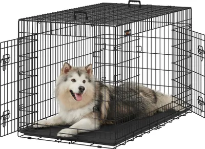 Produktbild von Feandrea Hundekäfig, XXXL, 136 x 79 x 87 cm, klappbar, mit 2 Türen