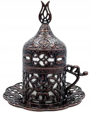 Produktbild von Acar Türkische Kaffeetasse mit Untertasse und Deckel