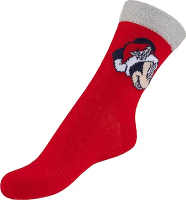 Zdjęcie produktu dla Skarpety dziecięce Minnie 2 - 31-34 - czerwone, białe, srebrne