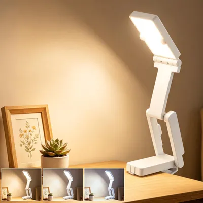 Productafbeelding van Draadloze Led-Tafellamp - Opvouwbaar - Dimbare USB-Bureaulamp met 3 Lichtmodi