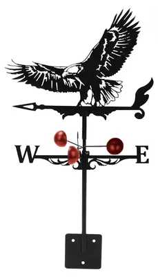 Wetterfahne aus Metall, Retro-Design, Kranich-Motiv, für Außen, 33x55 cm