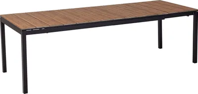 Obrázek produktu pro BELIANI Rozkládací zahradní stůl světlé dřevo hliník 198/248 x 90 cm moderní styl venkovní nábytek terasa zahrada exteriér