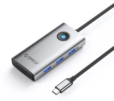 Immagine prodotto di Orico PW11, stazione dock USB-C 6-in-1 (3 porte USB-A 3.0, 1 porta USB-C PD 100W, 1 porta HDMI 4K)