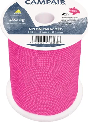 Produktbild von CAMPair Paracord Seil 100m reißfest neon pink Leine Fallschirmschnur Camping