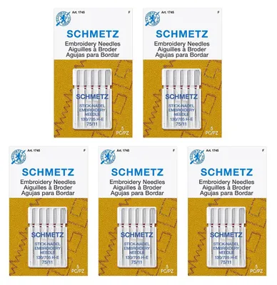 Nähmaschinennadeln 130/705H H-E, Größe 75/11, 25 Stück