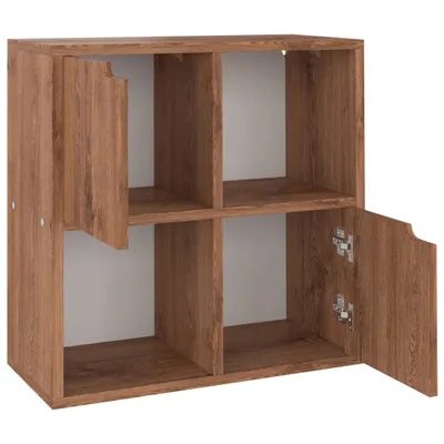 Obrázok produktu pre vidaXL Regál na knihy Brown Oak-look 60x27,5x59,5 cm odvodený výrobok z dreva