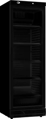 Immagine prodotto di Frigorifero Combisteel con porta in vetro, nero – 382 litri, +4/+10 °C, 1 porta