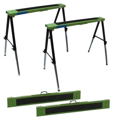 Produktbild von 2x Arbeitsbock höhenverstellbar bis 91 cm Unterstellbock Stützbock Klappbock Gerüstbock