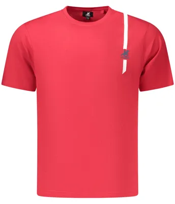Produktbild von Herren Kurzarm T-Shirt Rot mit Kontrastdetails und Logo-Druck