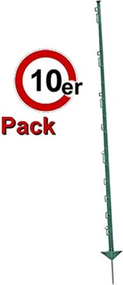 Produktbild von Göbel 10 Stk. Kunststoffpfahl 115 cm grün 10667
