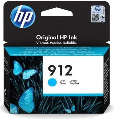 Produktbild von HP 912 Cyan Original Tintenpatrone, 3YL77AE, für OfficeJet 8010, für OfficeJet Pro 8020