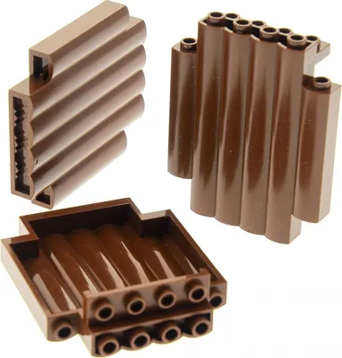 Produktbild von 3x Lego Palisaden Mauerteil 2x6x6 braun Paneele Legoredo 6769 4105291 30140