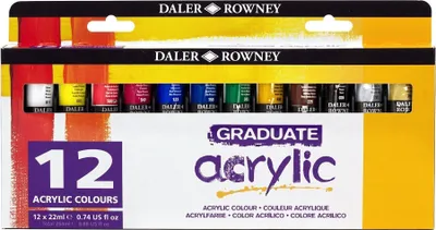 Obrázek produktu pro Daler Rowney Graduate Sada akrylových barev 12 x 22 ml