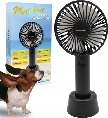 Produktbild von Mini Büro Ventilator Tragbar Wiederaufladbar Usb Ventilator Handheld Schwarz