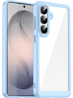 Produktbild von Hülle für Samsung Galaxy S26+, Klar Rückseite Stoßfeste TPU Silikon Bumper Schutzhülle Blau