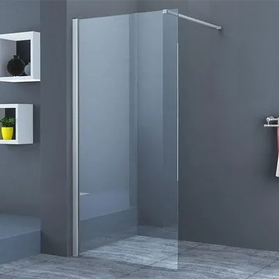 Produktbild von Inloopdouche 50 x 200 cm mit Chromprofil, Antikalk, transparentem Glas, 8 mm Sicherheitsglas