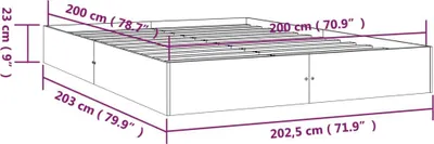 Produktbild von vidaXL Massivholzbett Weiß 200x200 cm