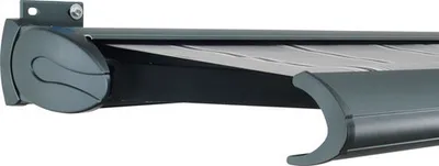 Produktbild von SOLUNA Kassettenmarkise Exclusiv 3x2 Dessin A131 Gestell RAL 7016 anthrazitgrau Antrieb links inkl. Motor und Wandschalt