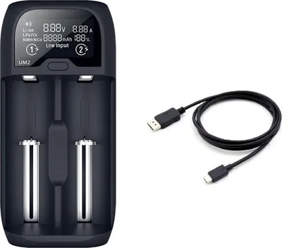 Produktbild von Solight Batterieladegerät Li-Ion, LiFePO4, Ni-MH/CD, AA, AAA, 18650, 2000mA, 2 Kanäle, LCD