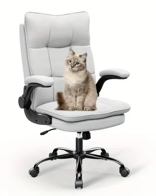 Zdjęcie produktu dla Krzesło gamingowe – Krzesło biurowe – Krzesło do gier – Ergonomiczne krzesło – Regulowany podgłówek, kolor: szary