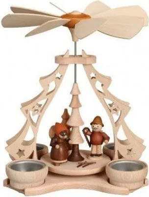 Produktbild von Zeidler Weihnachtspyramide Teelichtpyramide Waldfiguren - Echt Erzgeb.